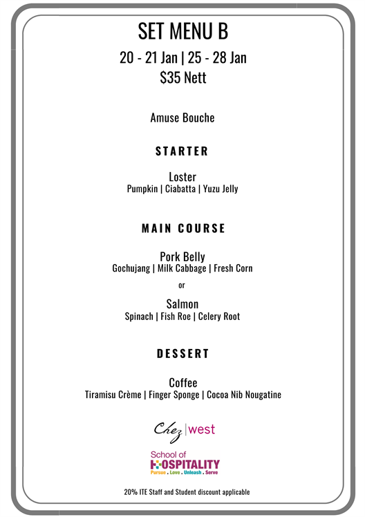 French Gastronomic Cuisine Menu B_ Jan 2022 Chez West_French Gastronomic Cuisine Menu B_2022