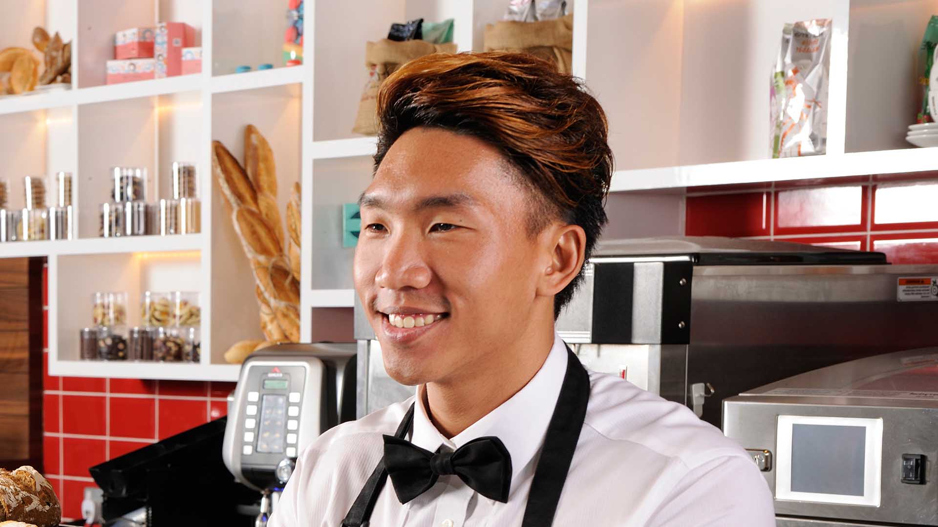 A Smiling Trainee in F&B
